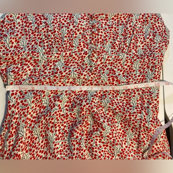 Lemisee! Australia Cotton Dress With Cap Sleeves V-Neck Collar Lined Size 4 - Picture 14 of 16